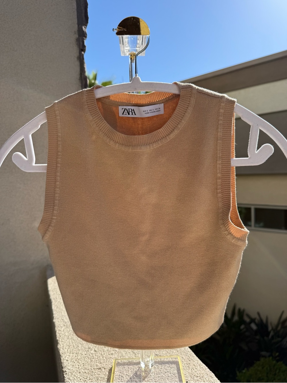 Zara knit vest crop top
